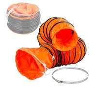 Industrial Ventilation Hose Flexible Duct, Exhaust Air Ducting with Clamp, HVAC Tubing, 10 Sizes from 15-60cm Dia, 6.5ft Length, for Ventilation, Drying, and Fume Extraction