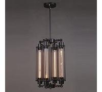 Industrial Vintage Ceiling Pendant Light - 4 Lights, Steampunk (E26/E27 Edison T30-300 Light Source Not Included) Hanging Lamp Retro Farmhouse Chandelier for Bar Restaurant Garage Barn Lighting Fixtur