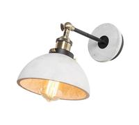 Industrial Vintage Cement Wall Sconce Concrete Texture Shade Lamp with Adjustable Angle Rustic Farmhouse Light for Bedroom(14.5Cm)/20Cm