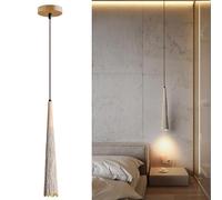 Industrial Vintage Concrete Pendant Light - Large Hanging Cement Fixture for Kitchen Island, Dining Room, Bedroom, and Nightstand - Modern Home Decor (Size_Name Long Size)
