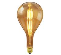 Industrial Vintage LED Light Bulb Globe Drop Retro Amber Smoked Glass Larger Lamp E27 Edison Screw 8w PS160F