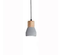 Industrial Vintage Loft Resturant Oak Pendant Light Minimalist Cement Pendant Lamp Wooden Chandelier Nordic Bar Cafe Ceiling Lamp Lighting Fixture Adjustable Line Hanging Lantern Made in China vision