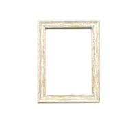 Industrial Vintage looking Shabby Chic/Camouflage Picture/Photo/Poster frame - With an MDF backing board - Ready to hang or stand - With a High Clarity Styrene Shatterproof Perspex Sheet - Moulding measures 32mm wide and 18mm deep - Spoon White Distressed A4 Size - IL-spnwht-A4