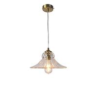 Industrial Vintage Pendant Light Funnel with Clear Glass Shade and Gold Base Hanging Light Decorative Lighting Retro Ceiling Light for Living Room Hallway Kitchen Dining Room E27 Change for the better