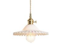 Industrial Vintage Pendant Light Glass Lamp Shade Bedroom Bedside Lamp Retro Glass Pendant Light Fitting Ceiling Hanging Light Fixture Chandelier for Loft Coffee Bar Kitchen(Emerald Green)