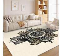 Industrial Vintage Rug 60x90cm - Washable Steampunk Clockwork Area Rugs for Entrance Bathroom - Dark Academia Gear Home Decor Non Slip Small Door Mats Indoor - Soft Short Pile Carpet for Kitchen G33