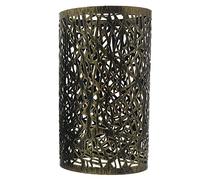 Industrial Vintage Style Easy Fit Metal Cage Drum Lampshade Ceiling Pendant Lamp with Free Reducer Plate for Living Rooms Bedroom Kitchen Dining Room and Cafe (Brushed Brass)