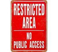 Industrial Vintage Warning Sign 12x16 Inch - Heavy Duty Metal Tin Wall Art for Garage, Workshop & Man Cave - Retro Factory Style Decor