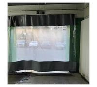 Industrial Vinyl Garage Divider Curtains Waterproof Outdoor Partition For Work Areas Clear Tarp With Straight Track Custom Size For Home Patio(W3xH3.5m/9.8x11.4ft)