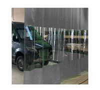 Industrial Vinyl Garage Divider Curtains with Clear Panels for Effective Space Management and Work Area Separation - Durable, Easy to Install, Ideal for Workshops and Warehouses