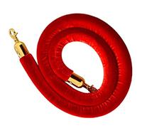 Industrial VIP Stanchion Queue Rope, Crowd Control Barrier for Restaurants & Hotels, Movie Theaters, Grand Openings - Red, 0.9M (3Ft/36In)