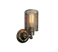 Industrial Wall Lamp Fixture Iron Wire Cage Wall Scone Lamp Antique Wall Mounted Lights for Dining/Living Room(Brass)