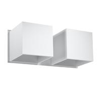 INDUSTRIAL Wall lamp QUAD 2 ALUMINIUM WHITE GU10 LED SOLLUX LIGHTING Bedroom new