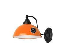 Industrial Wall Light Fittings Retro Wall Sconce with Metal Dome Shade E27 Socket Traditional Swan Neck Indoor Decorative Wall Light (Orange)