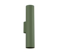 Industrial Wall Light LAGOS 2 2-Light Steel Olive green GU10 LED SOLLUX LIGHTING