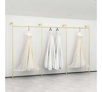 Industrial Wall Mounted Coat Rack 360cm Metal Clothes Rail with Hooks Boutique Display Stand for Store Stylish Hanging Home & Retail Use