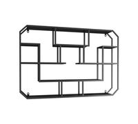 Industrial Wall-Mounted Liquor Shelf - Stylish Wine Bottle Rack & Iron Display for Bottles & Glasses - Ideal Home Kitchen Bar & Restaurant Decor - Space-Saving Design