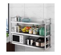 Industrial Wall Mounted Metal Storage Cabinet Versatile Prep Kitchen Island Table & Utility Rack for Home/Restaurant Outdoor Use (60x35x86cm) Space Saving Solution