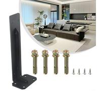 Industrial Wall Shelf Bracket, Heavy Duty Cold Rolled Steel Floating Bookshelf Support for Modern Home, Office, Kitchen & Garage 6 Inch, Black(10inch)