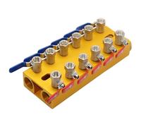 Industrial Water Manifold Water Distribution Splitters 4/5 / 6/8 Way Port Adjustable Hydraulics Cooling Systems Copper Flows Meter Hydraulics Manifold