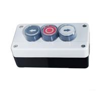 Industrial Waterproof 3 Hole Button Box With Cover Xal-b324 Push Switch For Elevator Control Door Machinery Screw Terminal Wiring White Abs Housing Ip40 Protection Wide Temperature Range(silver dots)