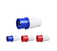 Industrial Waterproof Plug and Socket Connector 3PIN 4PIN 5PIN 16A/32A IP44 Wall Mount Electrical Connection 1pcs(Industrial 32A-3P)