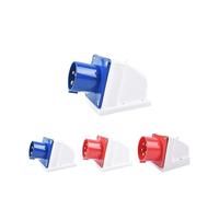 Industrial Waterproof Plug and Socket Connector 3PIN 4PIN 5PIN 16A/32A IP44 Wall Mount Electrical Connection 1pcs(Wall 32A-3P)
