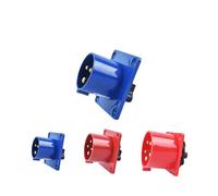 Industrial Waterproof Plug and Socket Connector 3PIN 4PIN 5PIN 16A/32A IP44 Wall Mount Electrical Connection 1pcs(Panel 16A-4P)