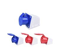 Industrial Waterproof Plug and Socket Connector 3PIN 4PIN 5PIN 16A/32A IP44 Wall Mount Electrical Connection 1pcs(Wall Mount 16A-4P)