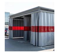 Industrial Welding Blanket with Red Viewing Window Fireproof Divider for Warehouse and Workshop Heavy Duty 8x3m Protective Cover Durable Safety Solution