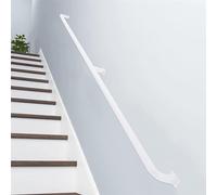 Industrial White Stair il Wall Mounted Metal Railing for Indoor & Outdoor Use Non Slip Galvanized Iron Tube 420cm Length Modern Design for Safe & SLE