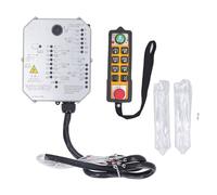 Industrial Wireless Radio Remote Control Drop Resistant 100M Crane Remote with 800MHz RF Point Multifunctional Buttons for Cranes Conveyors CNC Coal Mining Machinery ABS Material (AC380V)