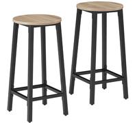 Corby Set of Two Bar Stools - Light Wood, none