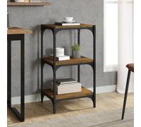 Industrial Wooden 3-Tier Open Bookcase Book Cabinet Shelving Storage Unit Wood