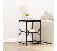 Industrial Wooden Side End Sofa Table With Storage Shelf Living Room Tables Wood