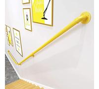 Industrial Wrought Iron Stair il Railing Set 200 cm Yellow Pipe for Indoor/Outdoor Stairs Safety Grip Modern Design Easy Installation