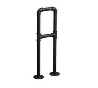 Industrial Wrought - Matte Indoor/Outdoor Stairs Railing Non-Slip Support for Loft Corridor Veranda & Garden Steps - Safety Metal ils