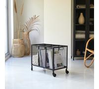 Industriel - Metal trunk on castors Black