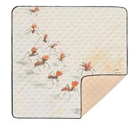 Industrious Ants Carrying Food Large Sturdy Baby Activity Play Mat for Floor 1-Piecing Playroom Activity Mat for Baby Kids Toddlers Infants, 50'' x 50''