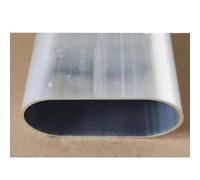 Industry Aluminum Oval Pipe Aluminum Alloy Hollow Flat Elliptical Tube Frame DIY Material Construction(25x12x1mm 240mm)