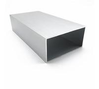 Industry Aluminum Profile for Decoration 50x100mm Thick 1.2mm 2mm 3mm Rectangular Aluminum Tube Profile 6063 Aluminum Square Pipe Construction(50x100x3mm)