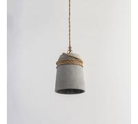 Industry Concrete Pendant Light in Gray Finish, E27 Bell Shape Shade Industrial Chandelier, Cement Hanging Lighting Fixture, for Kitchen Island Dining Living Room Bedroom