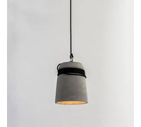 Industry Concrete Pendant Light in Gray Finish, E27 Bell Shape Shade Industrial Chandelier, Cement Hanging Lighting Fixture, for Kitchen Island Dining Living Room Bedroom