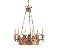 Industry Retro Candle Chandelier Vintage Pendant Lights Wrought Iron Distressed Shabby Chic Ceiling Hanging Lamp Adjustable Height Pendant Lighting For Dining Room Living Room Kitchen
