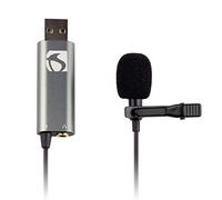 Industry Standard Sound ISSLM420H USB Lapel Clip On Microphone With Headphone Input