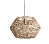Industville Boho Rattan Ceiling Pendant Light - 15 Inch - Hex, Natural