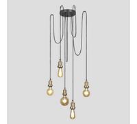 Industville Brooklyn 5 Wire Pendant, Brass