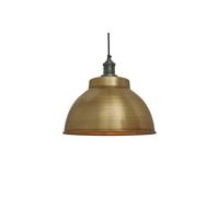 Industville Brooklyn Dome Pendant, 13 Inch, Brass, Pewter Holder in Bronze Industville Bronze