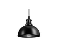 Industville Brooklyn Dome Pendant, 8 Inch, Black, Black Holder Industville Black