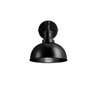 Industville Brooklyn Dome Wall Light, 8 Inch, Black, Black Holder Industville Black